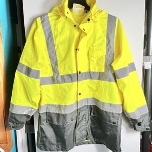 Majestic M-Safe High Visibility Jacket Yellow Reflective ANSI‎ Type R Men L READ